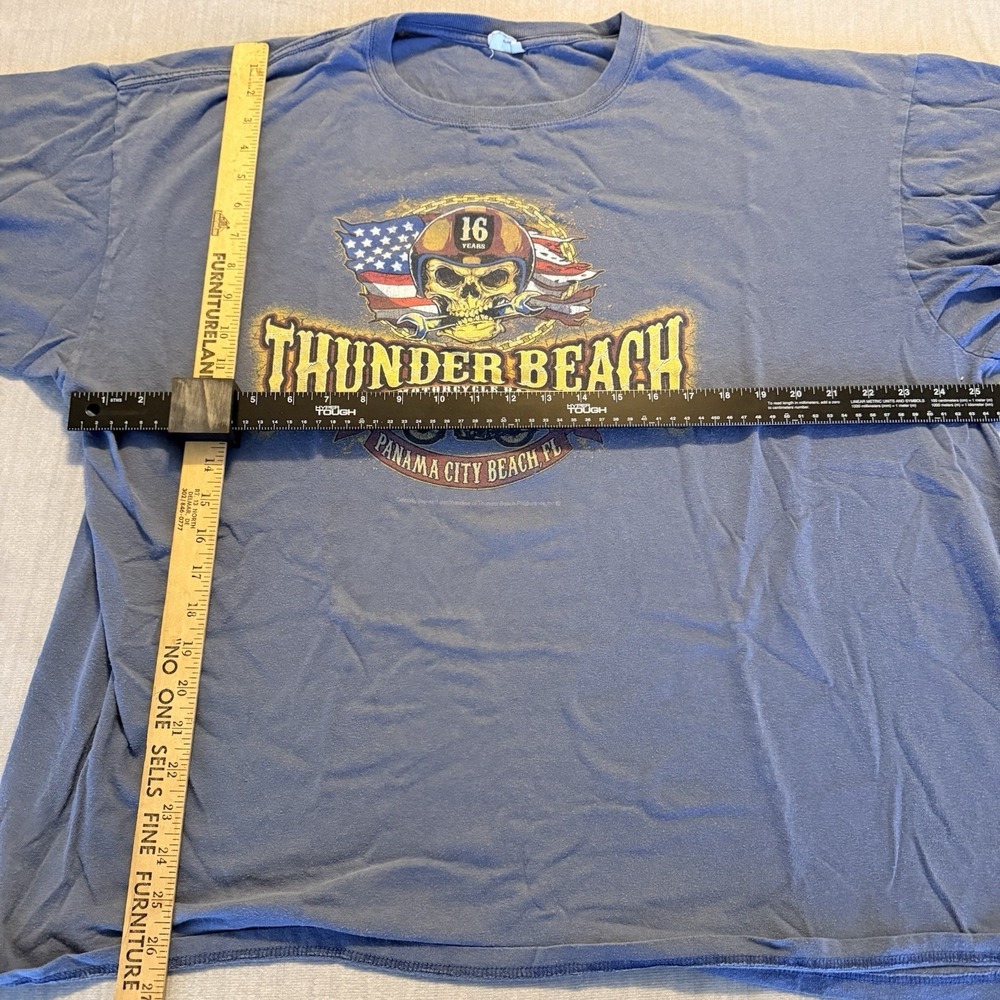 Thunder Beach 2014 Panama City Beach FL Motorcycle Rally Skull T Shirt 3XL‎ - Picture 6 of 6
